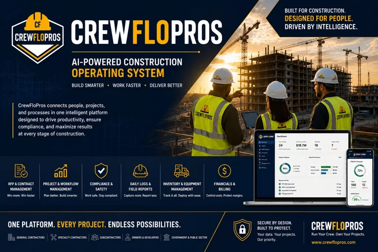CrewFloPros product overview & capabilities. Supplied product artwork; illustrative content, not verified results.